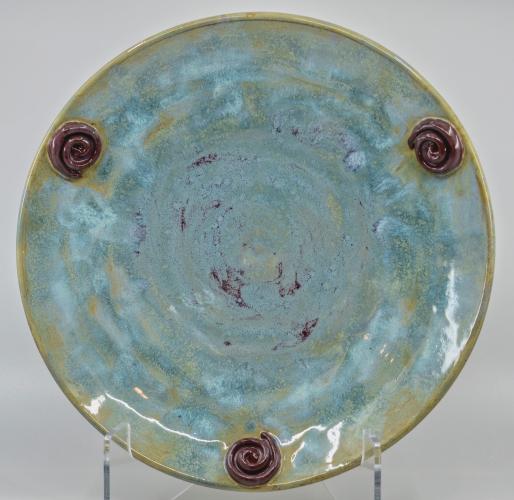 Blue with Purple Swirl Bowl by Hyla Sorensen-Weiss
