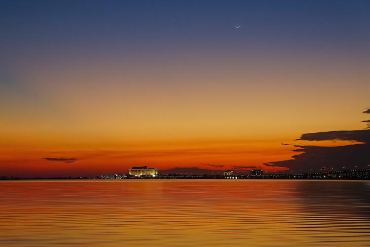 End of the Day on Biloxi Bay by Charlie Taylor