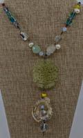 Pearls, Shell, Crystal, Stone & Silver Necklace by Lara Blanchard