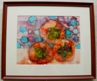 3 Persimmons in Polka Dots by Patt Odom
