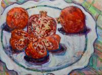 Platter of Pomegranates by Patt Odom