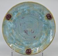 Blue with Purple Swirl Bowl by Hyla Sorensen-Weiss