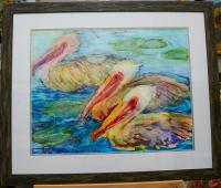 Floating Pelicans by Patt Odom