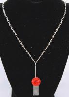 Red Button Necklace by Lara Blanchard